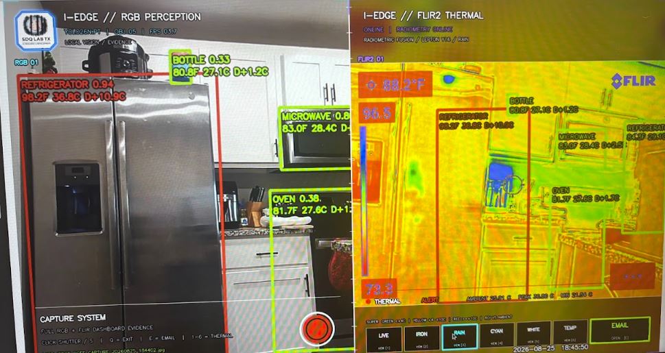 I-EDGE multimodal appliance inspection demonstration using an alternate thermal palette